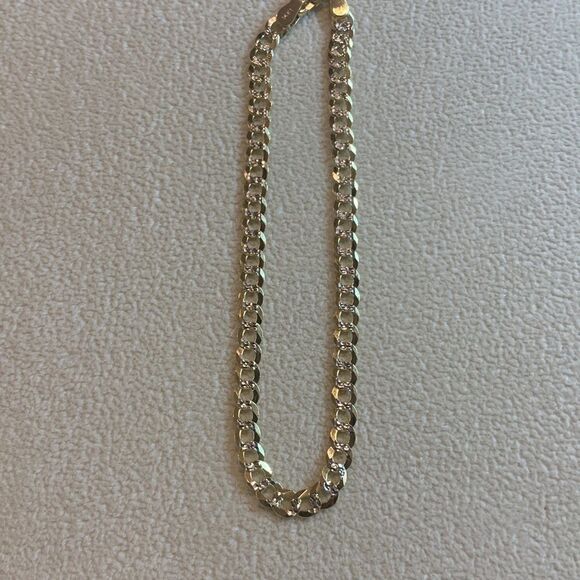 Curb link bracelet 14k solid gold perfect - Picture 5 of 16